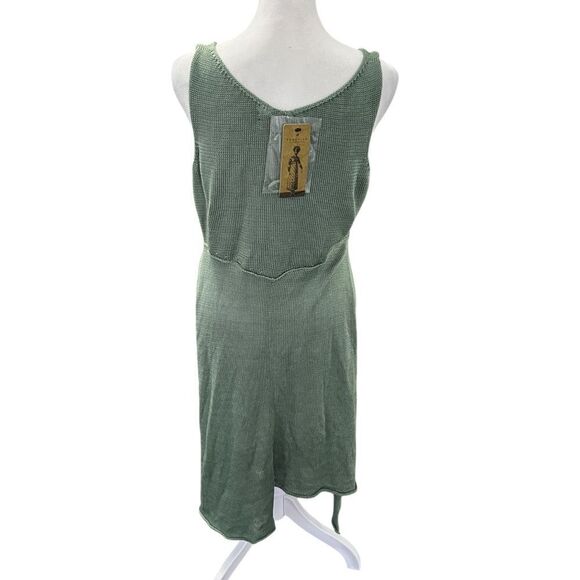 NEW Peruvian Connection Portobello Tunic Dress Green Pima Cotton Asymmetrical He - Picture 6 of 10